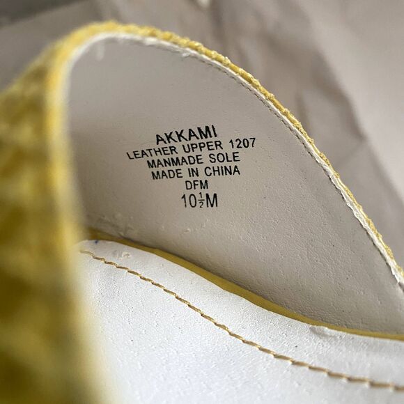 Anne Klein Kami AKKAMI Yellow Snakeskin Heels Peep Toe‎ Slide Size 10.5 - Picture 8 of 8